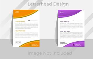 Minimalist concept business style letterhead template design, Professional business letterhead design. vector