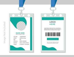 Corporate Id card design template, Modern and minimalist id card template. vector