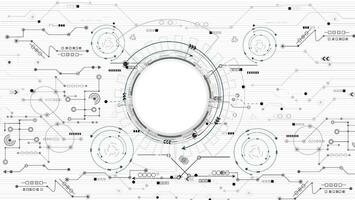 resumen tecnología fondo.vector circulo y electricidad línea con azul electrónico ciclo.digital datos , circuito junta, científico fondo digital Arte y resumen antecedentes concepto. vector