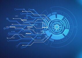 Abstract  technology background.Vector circle and electricity line with blue electronic cycle.Digital data , circuit board, Scientific background,Digital art and Abstract background concept. vector