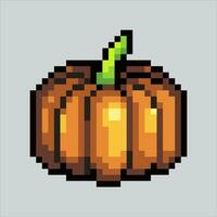 Pixel art illustration Pumpkin. Pixelated Pumpkin Vegetable. Pumpkin Farm icon pixelated for the pixel art game and icon for website and video game. old school retro. vector