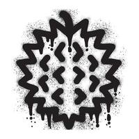 Durian pintada con negro rociar pintar vector