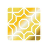 Decoration icon solid gradient golden colour ramadan symbol illustration perfect. vector
