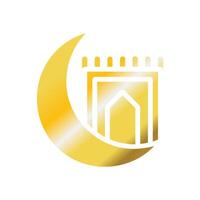 Rug icon solid gradient golden colour ramadan symbol illustration perfect. vector