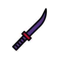 Sword icon colored outline red purple colour military symbol perfect. vector