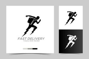 fast delivery logo design concept vector illustration