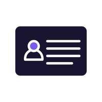 Resume icon solid purple black business symbol illustration. vector