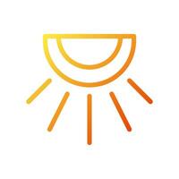 Weather icon gradient yellow orange summer beach symbol illustration. vector