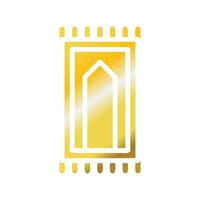 Rug icon solid gradient golden colour ramadan symbol illustration perfect. vector