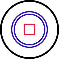 Coin icon line rounded red blue colour chinese new year symbol perfect. vector