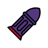 bala icono de colores contorno rojo púrpura color militar símbolo Perfecto. vector