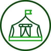 tienda icono línea redondeado verde color militar símbolo Perfecto. vector