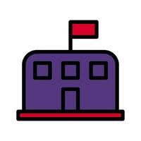 tienda icono de colores contorno rojo púrpura color militar símbolo Perfecto. vector