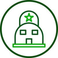 tienda icono línea redondeado verde color militar símbolo Perfecto. vector