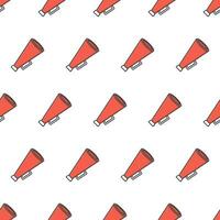 Speaker Toa Megaphone Seamless Pattern On A White Background. Megaphone Theme Vector Illustration