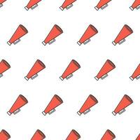 Speaker Toa Megaphone Seamless Pattern On A White Background. Megaphone Theme Vector Illustration