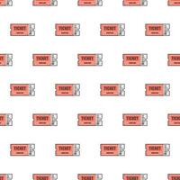 Tickets Seamless Pattern On A White Background. Ticket Event Theme Vector Illustration