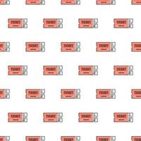 Tickets Seamless Pattern On A White Background. Ticket Event Theme Vector Illustration