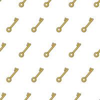 Key Seamless Pattern On A White Background. Key Theme Vector Illustration