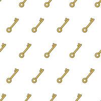 Key Seamless Pattern On A White Background. Key Theme Vector Illustration