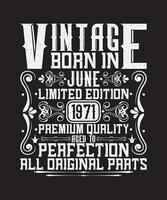 Vintage birthday t shirt design with birthday elements or hand drawn birthday typography design vector