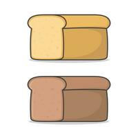 Fresh Loaf Of Bread Vector Icon Illustration. Bread Food Flat Icon