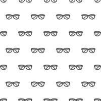 Eyeglasses Seamless Pattern On A White Background. Black Glasses Theme Vector Illustration