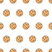 Tasty Cookies Seamless Pattern On A White Background. Cookies Pepper Vector Illustration