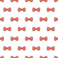 Bow Tie Seamless Pattern On A White Background. Bow Tie Theme Vector Illustration