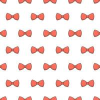 Bow Tie Seamless Pattern On A White Background. Bow Tie Theme Vector Illustration