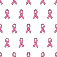 Awareness Ribbon Seamless Pattern On A White Background. Ribbon Theme Vector Illustration