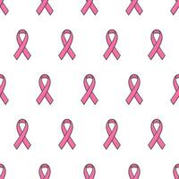 Awareness Ribbon Seamless Pattern On A White Background. Ribbon Theme Vector Illustration