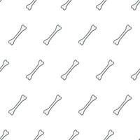 Bone Seamless Pattern On A White Background. Animal Bone Theme Vector Illustration