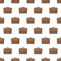 Briefcase Seamless Pattern On A White Background. Business Theme Vector Illustration
