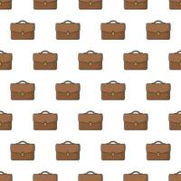 Briefcase Seamless Pattern On A White Background. Business Theme Vector Illustration