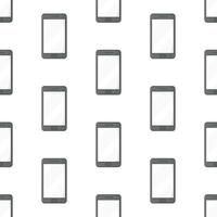 Smartphone Seamless Pattern On A White Background. Mobile Phone Theme Vector Illustration