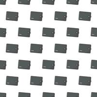 Wallet Seamless Pattern On A White Background. Business Theme Vector Illustration