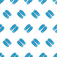 Flip Flops Seamless Pattern On A White Background. Slippers Theme Vector Illustration