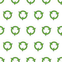 Recycle Triangle Seamless Pattern On A White Background. Eco Green Recycled Illustration vector