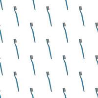 Toothbrush Seamless Pattern On A White Background. Toothbrush Theme Vector Illustration