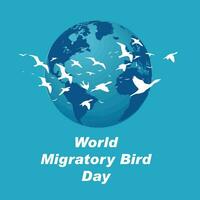 dia mundial de las aves migratorias vector