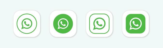 WhatsApp icon.  WhatsApp logo vector on white background.