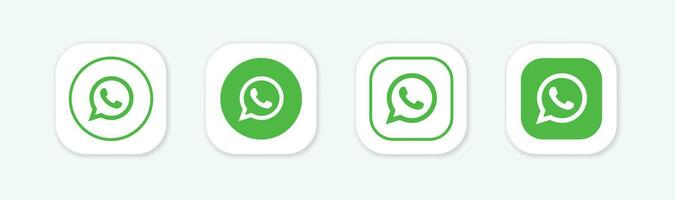 WhatsApp icon.  WhatsApp logo vector on white background.