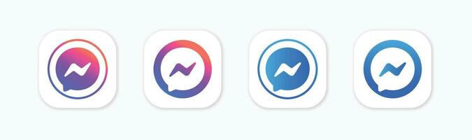 Messenger social media logo. Messenger social media icon.  vector illustration.