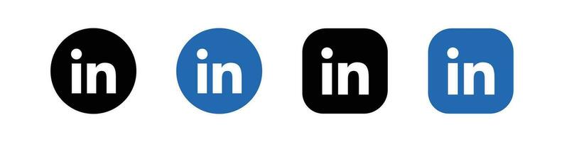 LinkedIn icon. LinkedIn Social media logo. vector