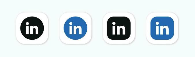 LinkedIn icon. LinkedIn Social media logo. vector