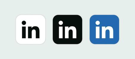 LinkedIn icon. LinkedIn Social media logo. vector