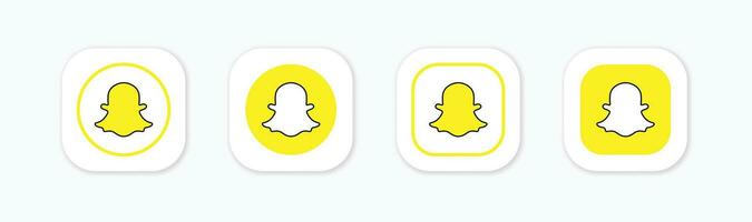 Snapchat icon. Snapchat Social media logo. vector