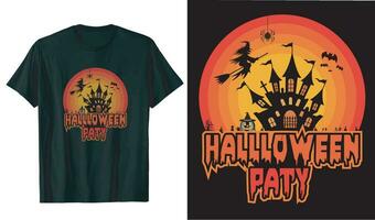 Halloween  party T shirt design vector