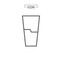 water wine glass icon vector